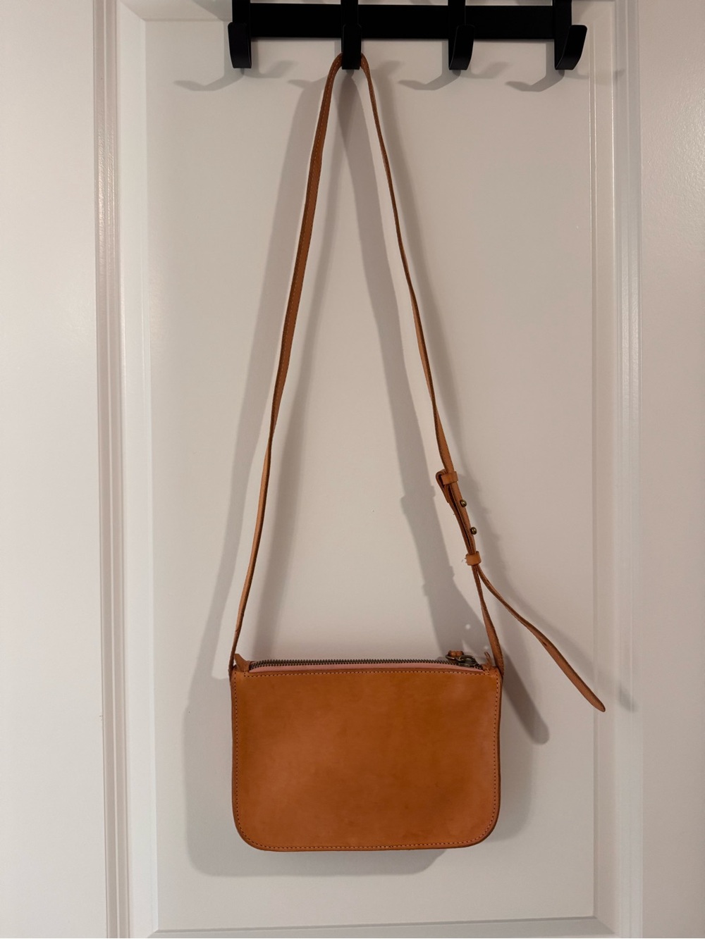 Madewell Peachy-Tan Leather Crossbody Bag